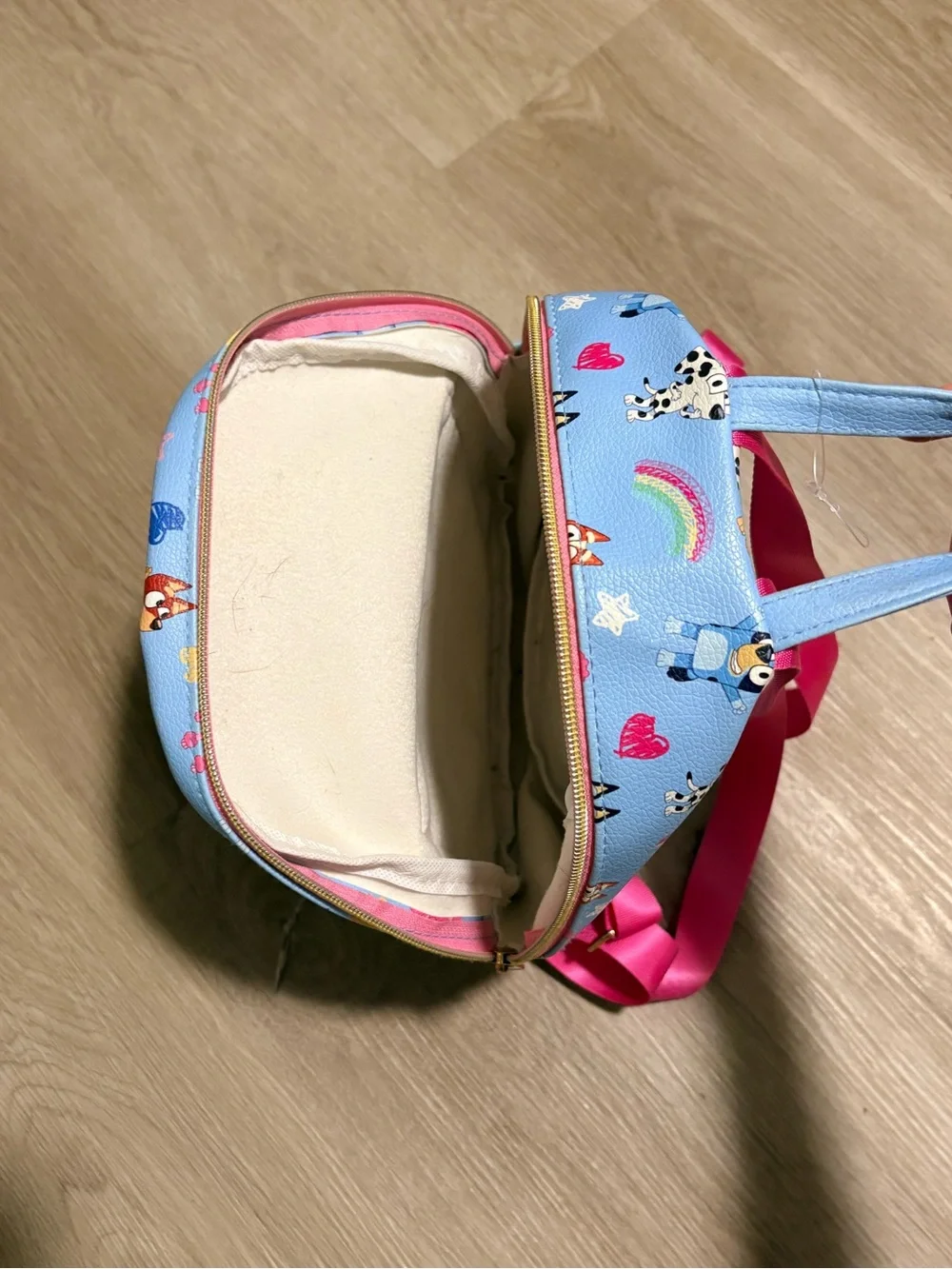 Bluey Kids Backpack Blue & Pink Mini Bag Cartoon Themed School Kindergarten